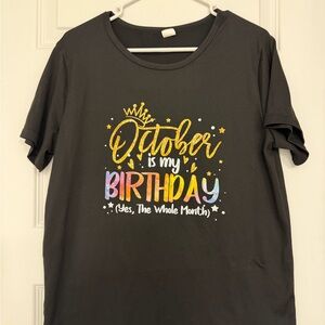 Gray Birthday Graphic Kids T-Shirt